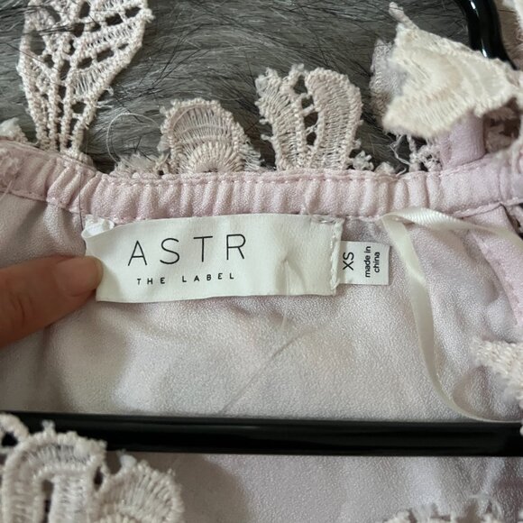 ASTR The Label Off the Shoulder Lace Dress, Pink, Size XS - Picture 3 of 6